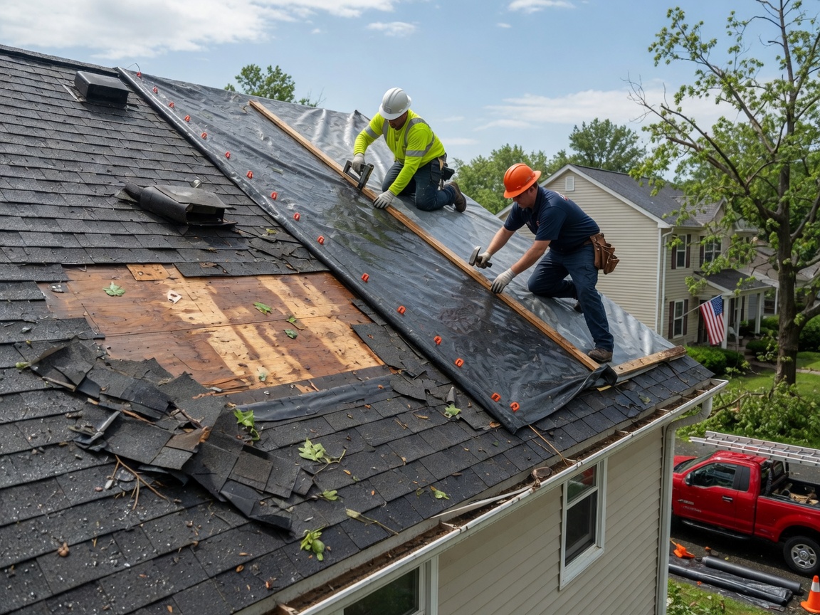 Storm damage repair services
