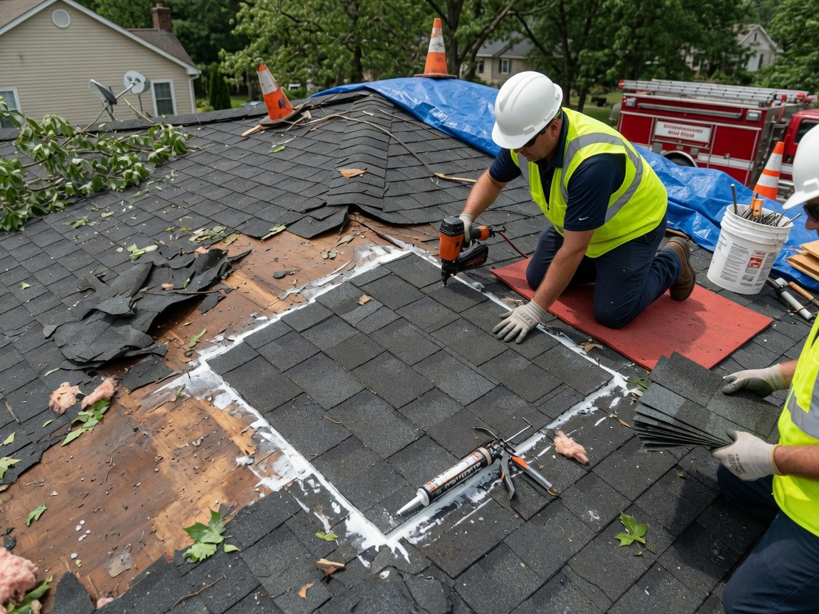Wind damage repair services